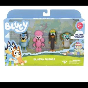 Bluey & Friends 4 Pack of 2.5-3" Poseable Figures